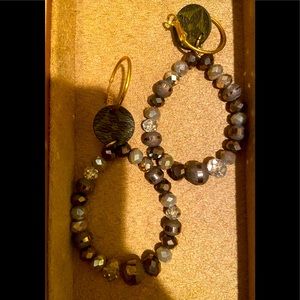 Upcycled beautiful stone earrings